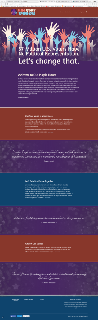 Homepage - Use Your Voice